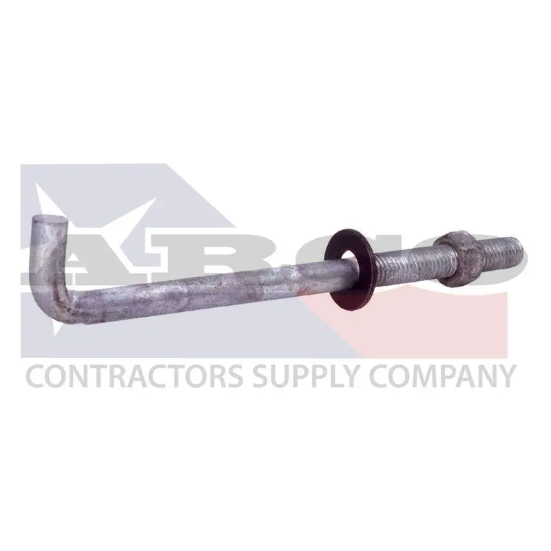 1/2-Inch X 8-Inch J-Bolt With Hex Nut And Washer Assembly 1