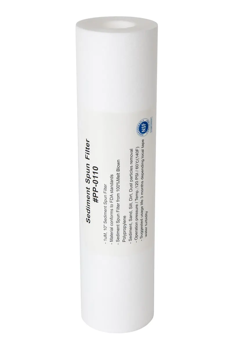 1-Micron Pleated Sediment Filter Cartridge – 10" X 4.5" 1