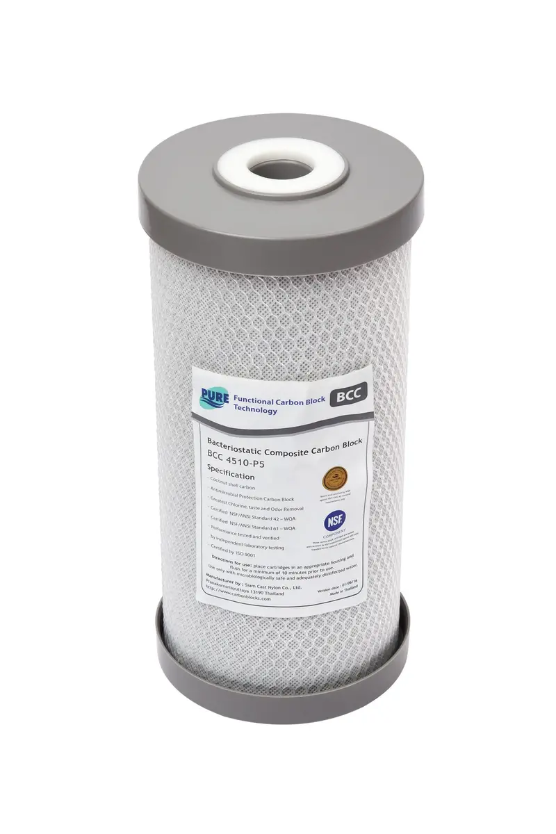 10" X 4.5" 0.5-Micron Bacteriostatic Carbon Block Filter 1