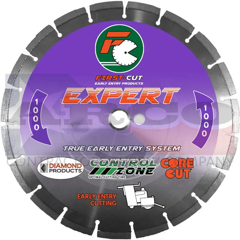 12-Inch X 0.125-Inch X 1-Inch Expert Diamond Blade With Integrated Skid Plate 1