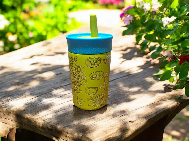 12Oz Leakproof Kids Tumbler – Spidey Green Design 1