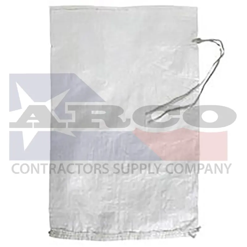 14" × 26" White Sandbag With Integrated Tie Closure 1
