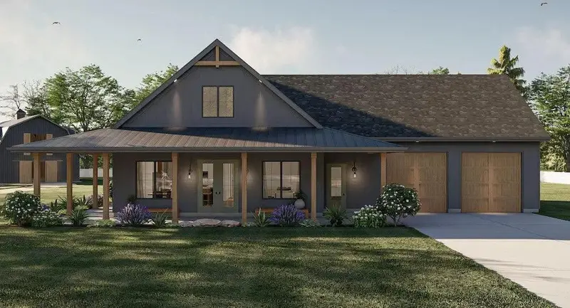 1,691 Sq Ft Home With Charming Wraparound Porch And Open Flow 1