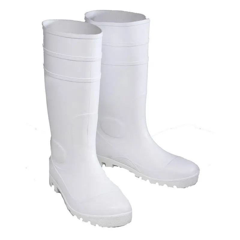 17-Inch White Pvc Work Boot – Chemical-Resistant Safety Boot 1