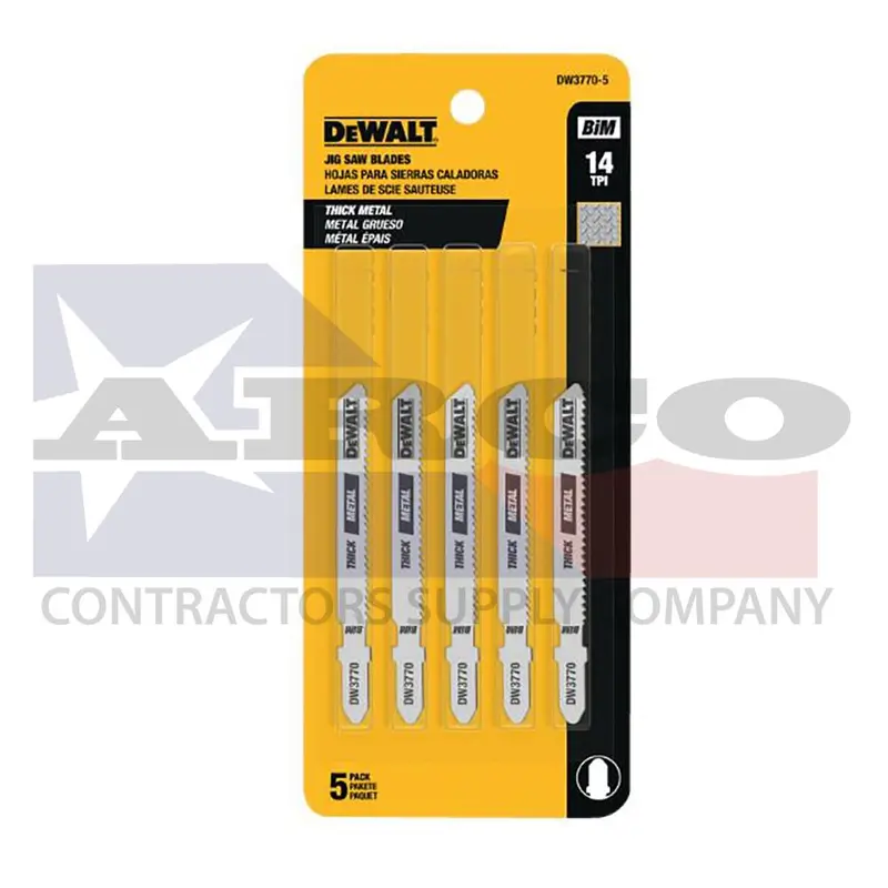18 Tpi Medium-Metal T-Shank Jigsaw Blade Pack – 5 Count 1