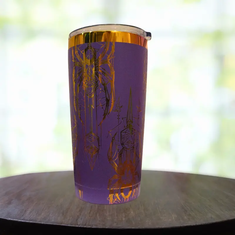 20 Oz Purple Spiderweb Engraved Tumbler 1