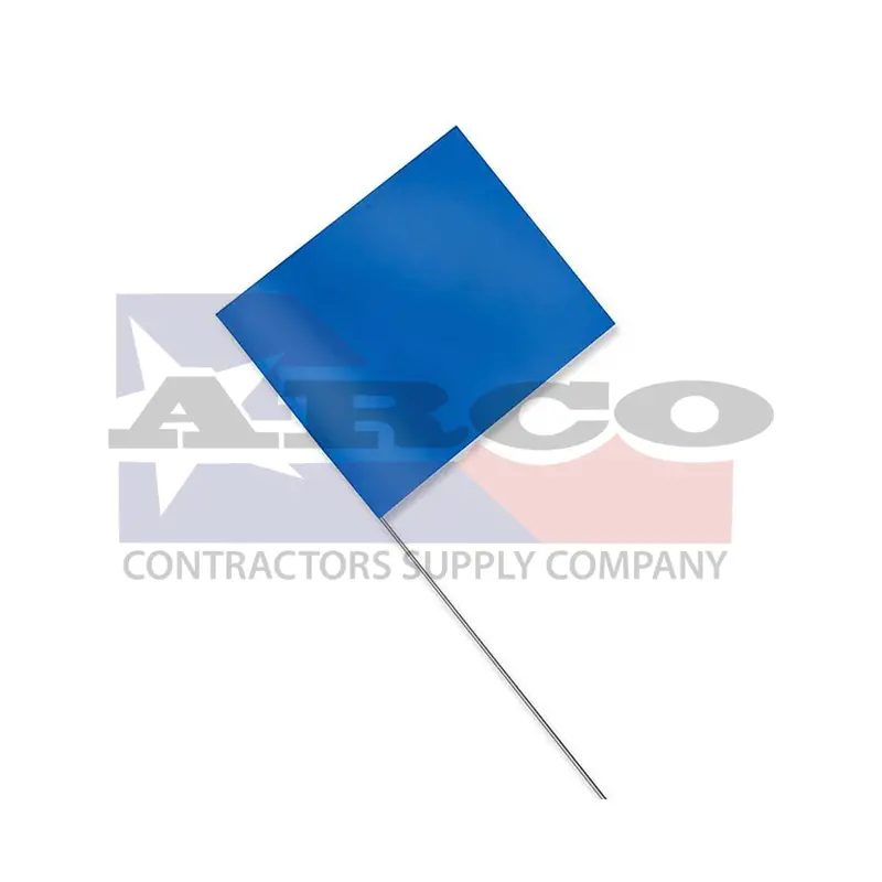 21" Blue Reference Pin Flag – Rugged Plastic Stake 1