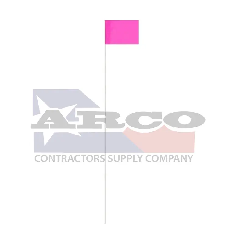 21" Pink Identification Pin Flag – Durable Plastic Stake 1