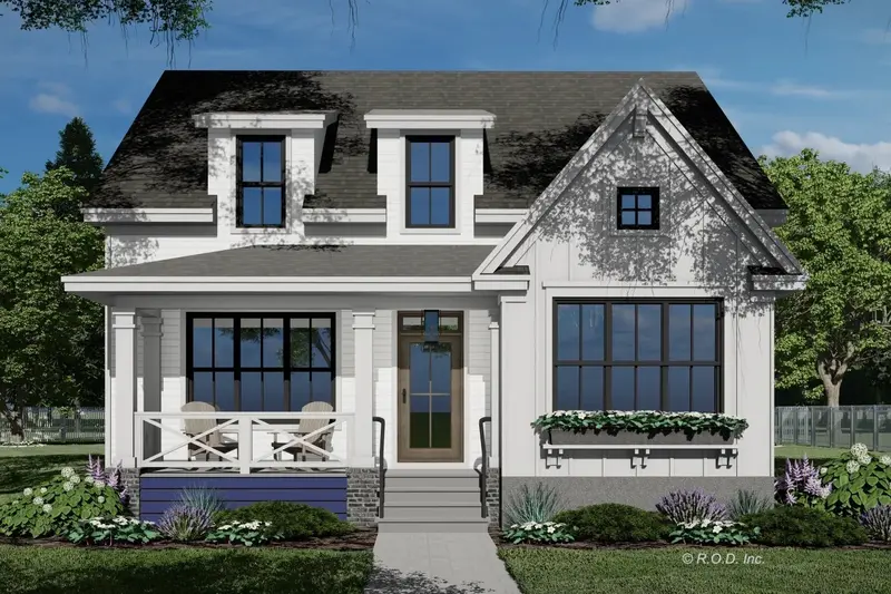 2,454-Sq-Ft Farmhouse Layout With Loft And Rear-Entry Garage 1