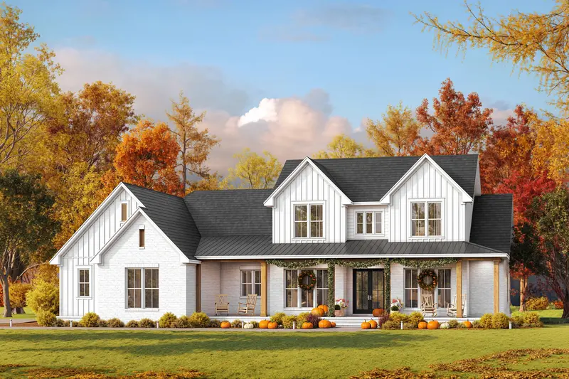 2,800-Square-Foot Contemporary Farmhouse Featuring A Bonus Area And Two-Story Entryway 1