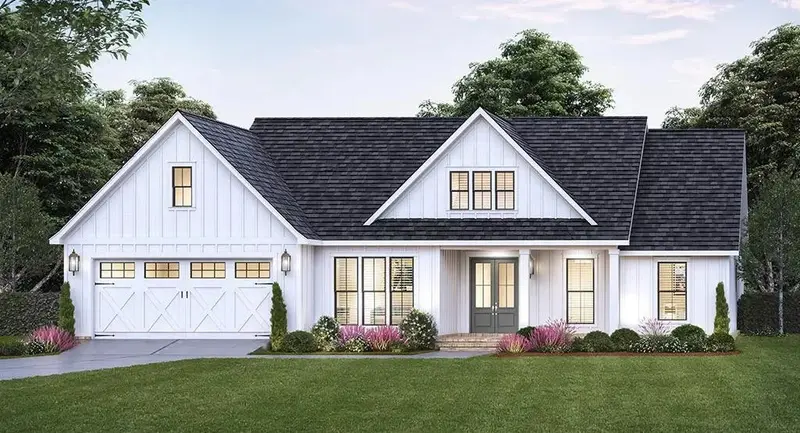 3-Bedroom Front-Garage Home With Charming Covered Porches 1