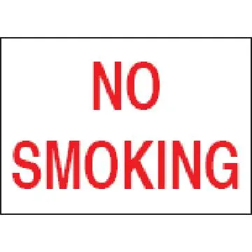 3 In × 10 In 'No Smoking' Safety Sign – Adhesive Backing 1