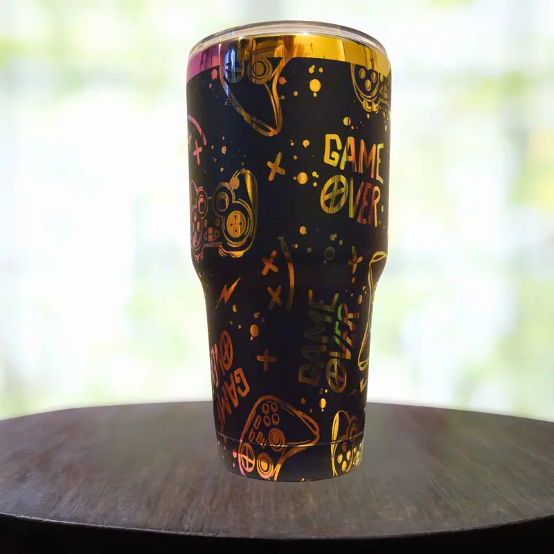 30 Oz Game Over Retro Gaming Tumbler 1