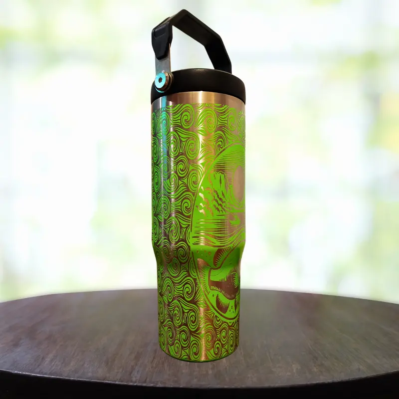 30 Oz Tropical Fish Swing Handle Tumbler 1