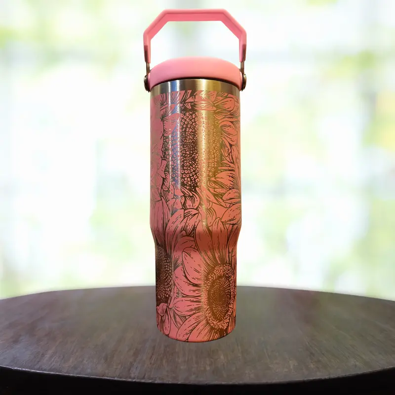 30Oz Sunflower Swing-Handle Insulated Tumbler 1