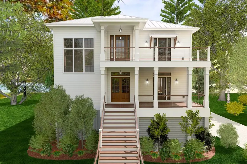 3,450 Sq Ft Luxury Coastal Residence With Elevator And Pier Foundation System 1