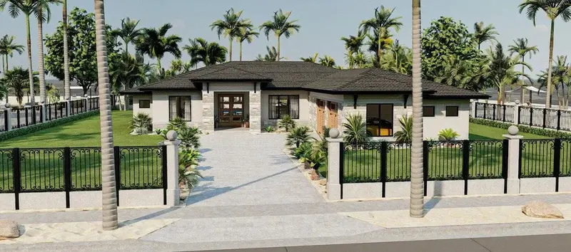 4-Bedroom Home Plan Featuring Cozy Front And Rear Porches 1