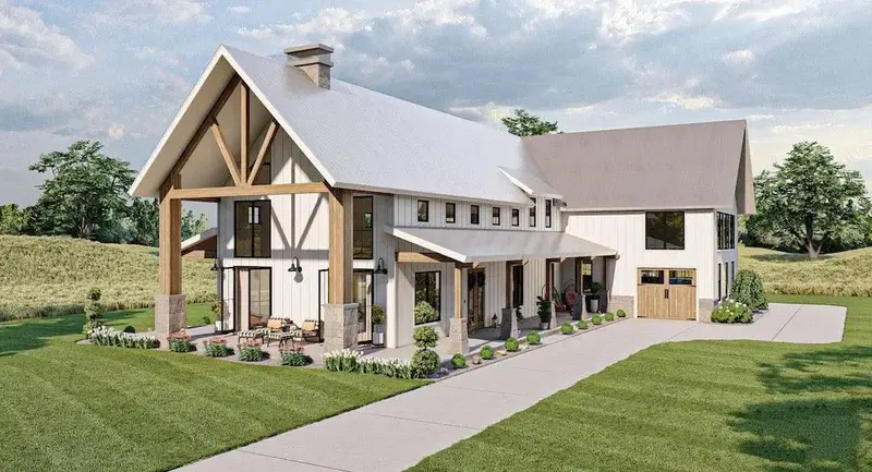4-Bedroom Home With Extended Porches And Rear-Entry Garage Configuration 1
