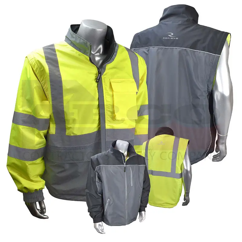 4-In-1 Convertible Windbreaker Jacket With Grey Lower Panel 1
