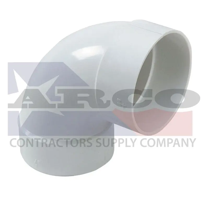 4-Inch Pvc 90° Hub-To-Hub Elbow Fitting 1