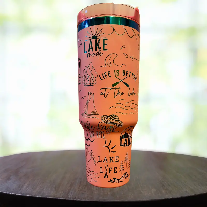 40 Oz Lake Life Outdoor Lifestyle Tumbler 1