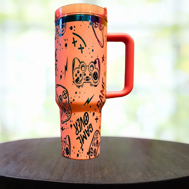 40 Oz Retro Video Game Inspired Tumbler 1
