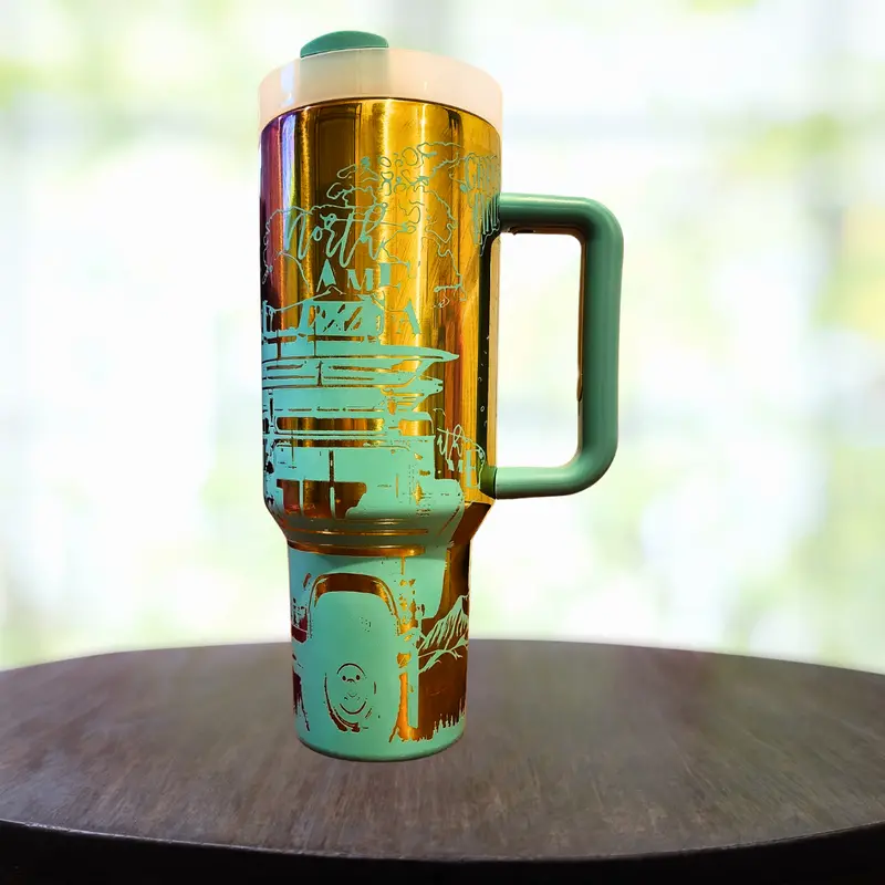 40 Oz Travel Adventure Theme Insulated Tumbler 1