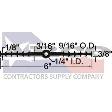 6-Inch Ribbed Pvc Waterstop With Central Bulb – Sold Per Foot 1