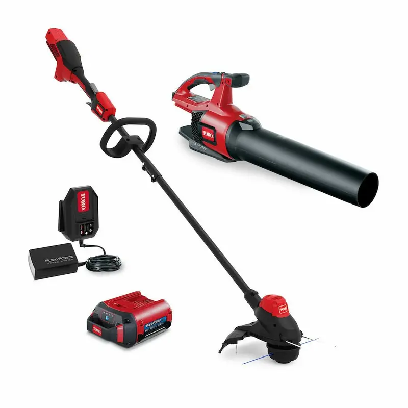 60V Max 2-Piece Combo Kit: High-Velocity Blower + 33 Cm (13 In.) String Trimmer W/ 2.0Ah Battery (51881) 1