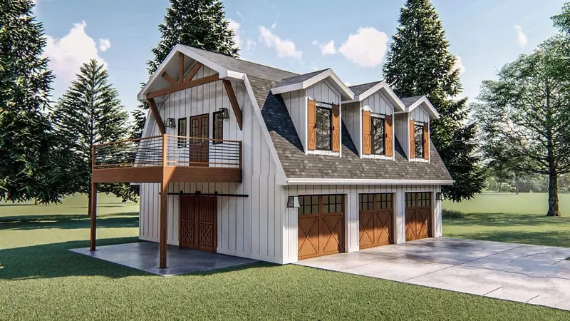 774 Sq Ft Streamlined Garage Apartment With Single-Bedroom Configuration 1