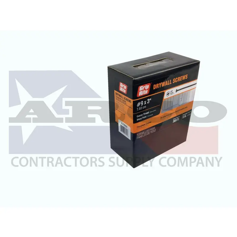 #8 × 3-Inch Black Coarse-Thread Construction Screw – 5 Lb Box 1