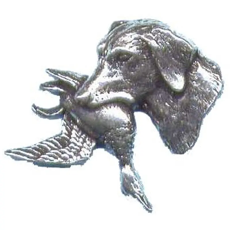 A.R. & T.S. Brown Dog-Themed Pewter Lapel Pins 1