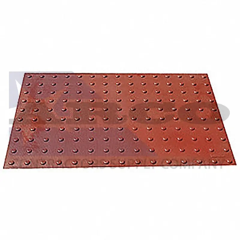 Ada-Compliant Surface-Mount Tile: 2-Foot By 5-Foot Red Border Design 1