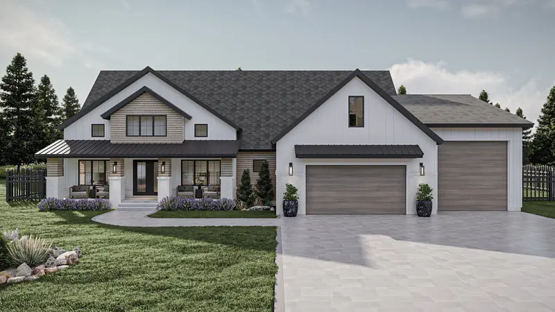 Adaptable Modern Farmhouse: Flexible 3–5 Bedroom Layout, Bonus Area & 3-Car Garage — 2,025 Sq Ft 1