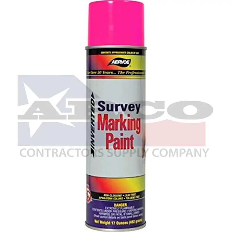 Aervoe Fluorescent Pink Inverted Marking Paint – 17-Ounce Aerosol, High-Visibility Line Marking 1