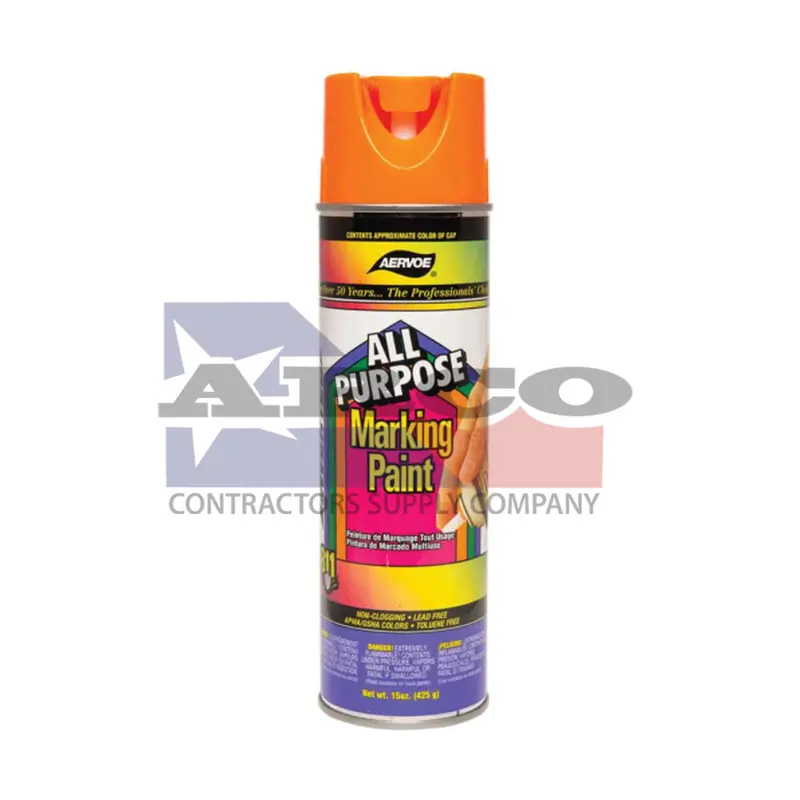 Aervoe Fluorescent Yellow Surface Marking Paint – 15 Oz Can 1