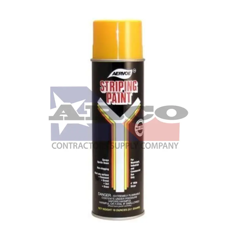 Aervoe Yellow Striping Paint – 20 Oz Aerosol For Pavement & Surface Marking 1