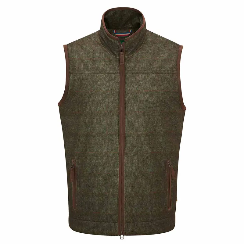 Alan Paine Didsmere Technical Tweed Men'S Quilted Gilet 1