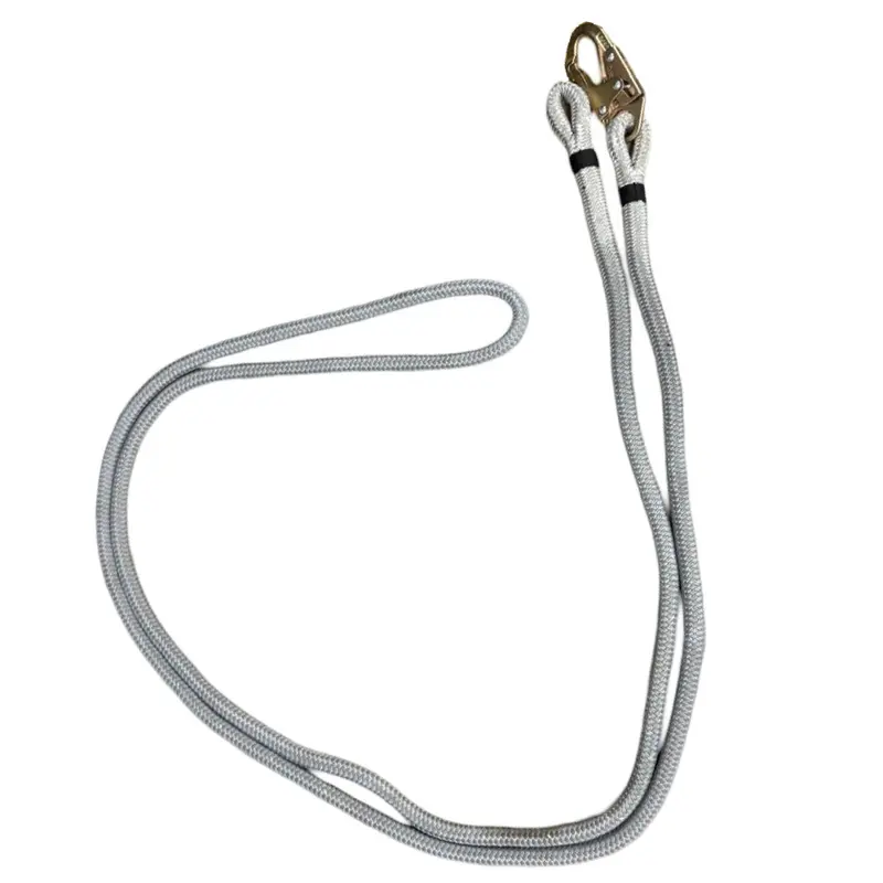 Arbo Space Ldb 3/4" Coated Positioning Rope Lanyard – 18' With Steel Snap Hook 1