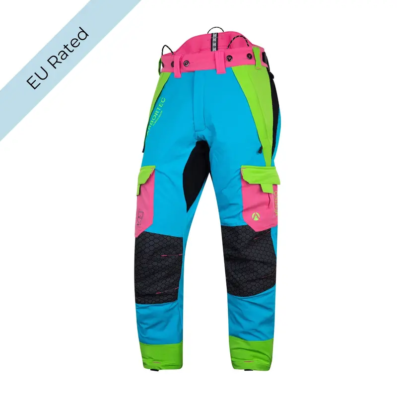 Arbortec At4062(Eu) Vented Chainsaw Trousers – Class 1, Design A, Aqua Multi 1