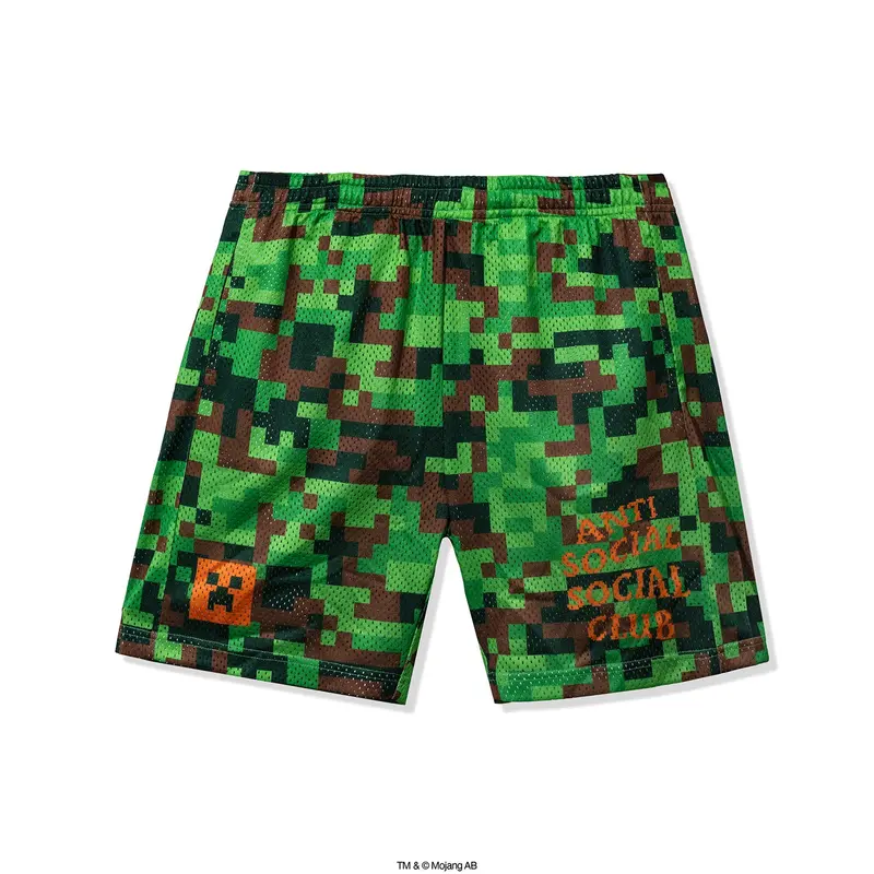 Assc X Minecraft Pixel Camo Basketball Shorts 1