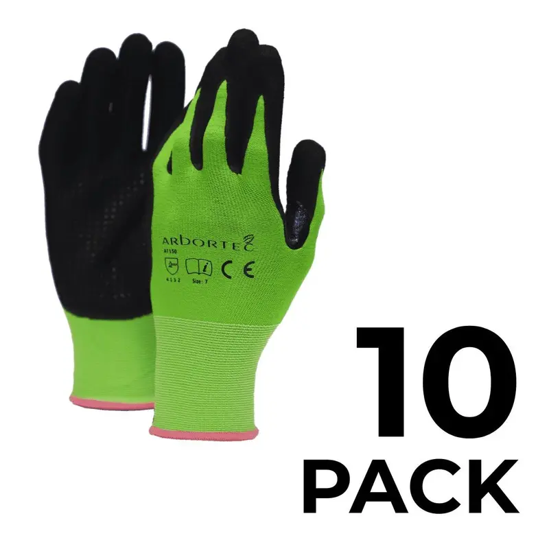 At150 Microfoam Nitrile-Grip Climbing Gloves – 10-Pair Pack 1