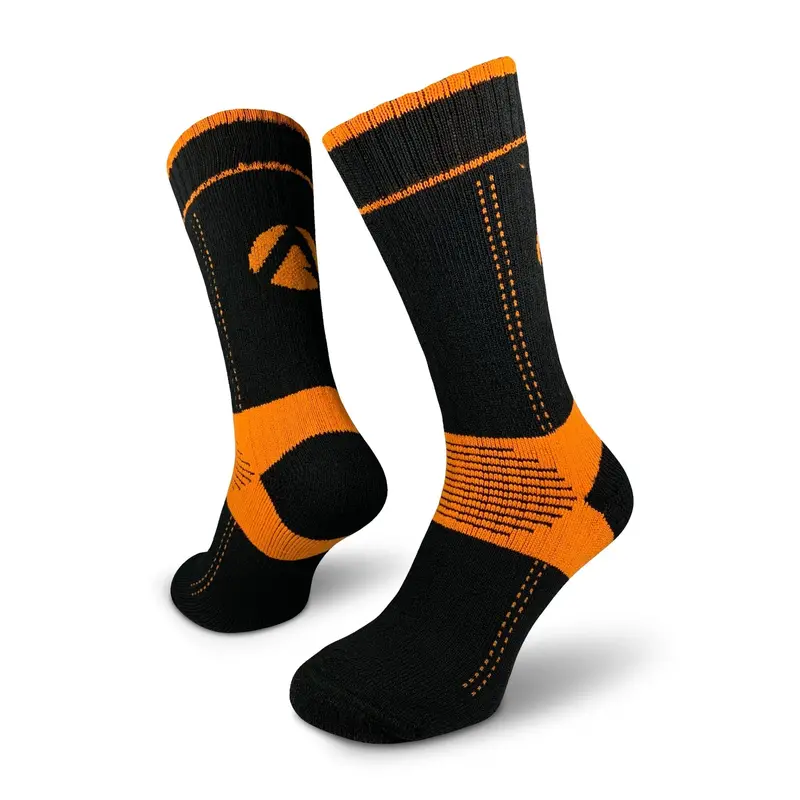 At3818 Lo Sock Xpert In Black And Orange 1