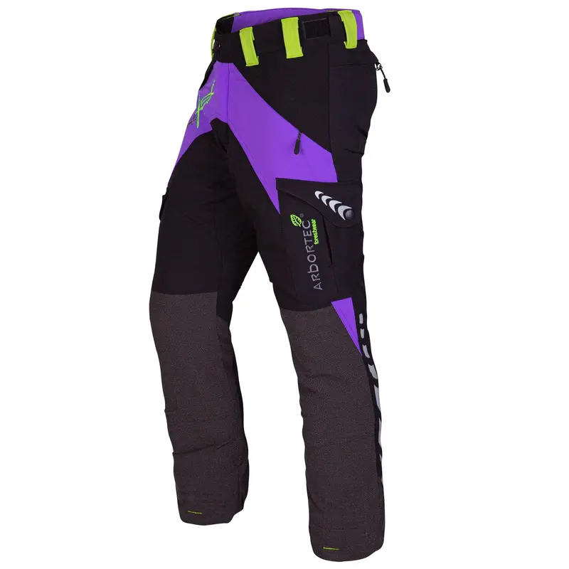 At4010(F) Women’S Chainsaw Pants – Class 1 A Protection, Purple 1