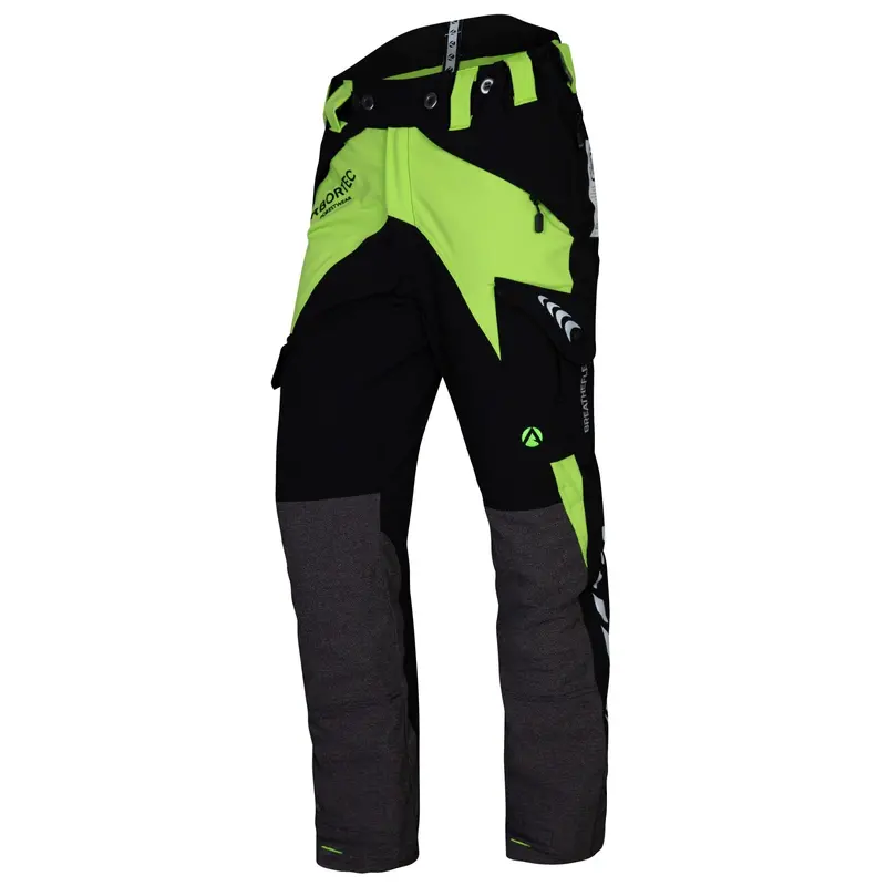 At4015 Breatheflex Chainsaw Trousers – Class 1 Protection, Design A+, Lime Green 1