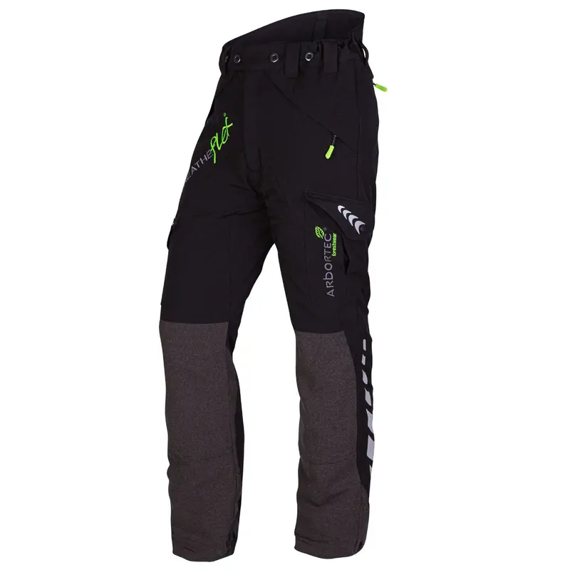 At4050 Breatheflex Chainsaw Trousers – Class 1 Protection, Design C, Jet Black 1