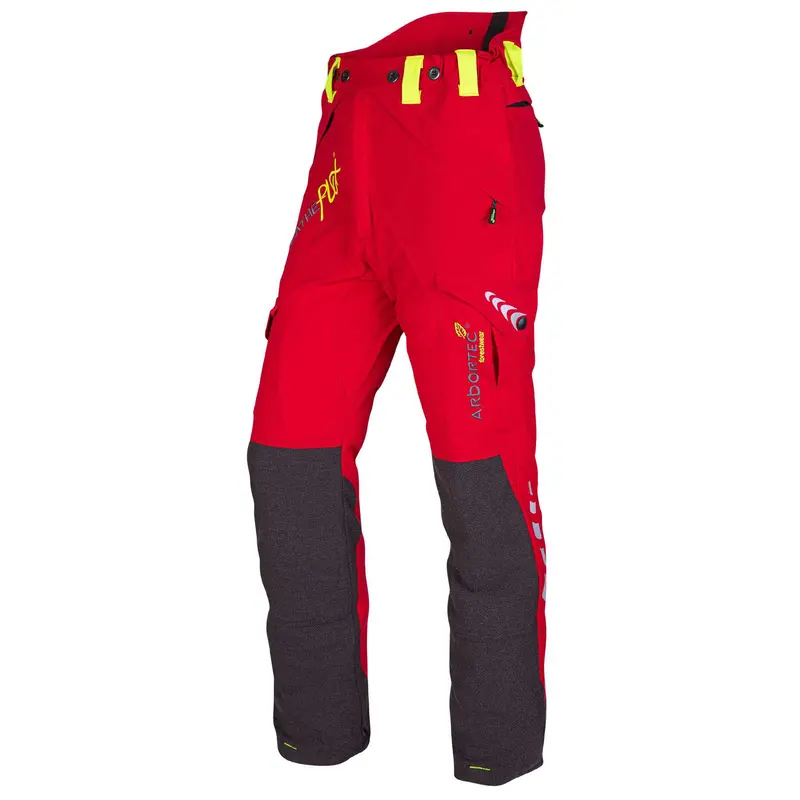 At4050 Breatheflex Chainsaw Trousers – Class 1 Protection, Design C, Scarlet Red 1