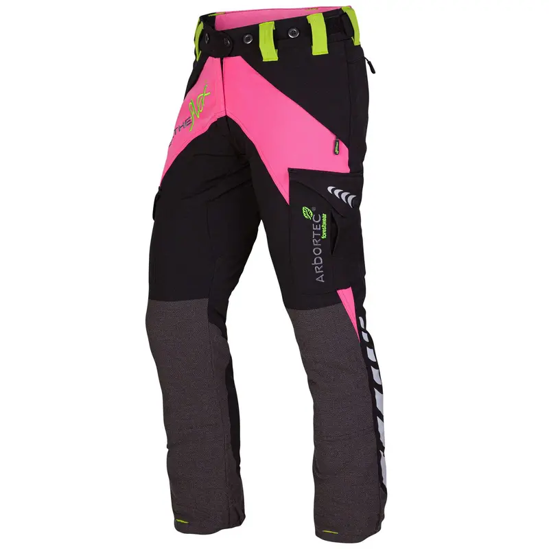 At4050(F) Breatheflex Women’S Chainsaw Safety Pants – Class 1 C-Rated, Pink 1