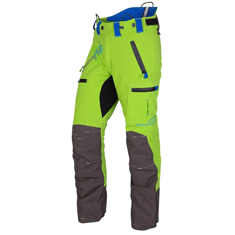 At4060 Breatheflex Pro Chainsaw Safety Pants – Class 1 A-Rated, Lime 1
