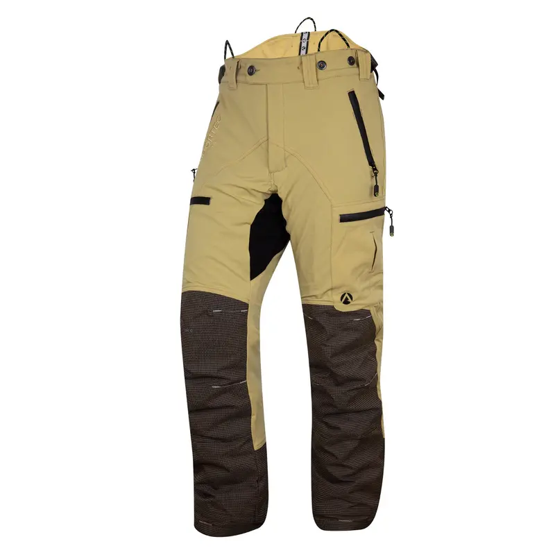 At4060 Breatheflex Pro Chainsaw Trousers – Class 1 Protection, Design A, Beige Tan 1
